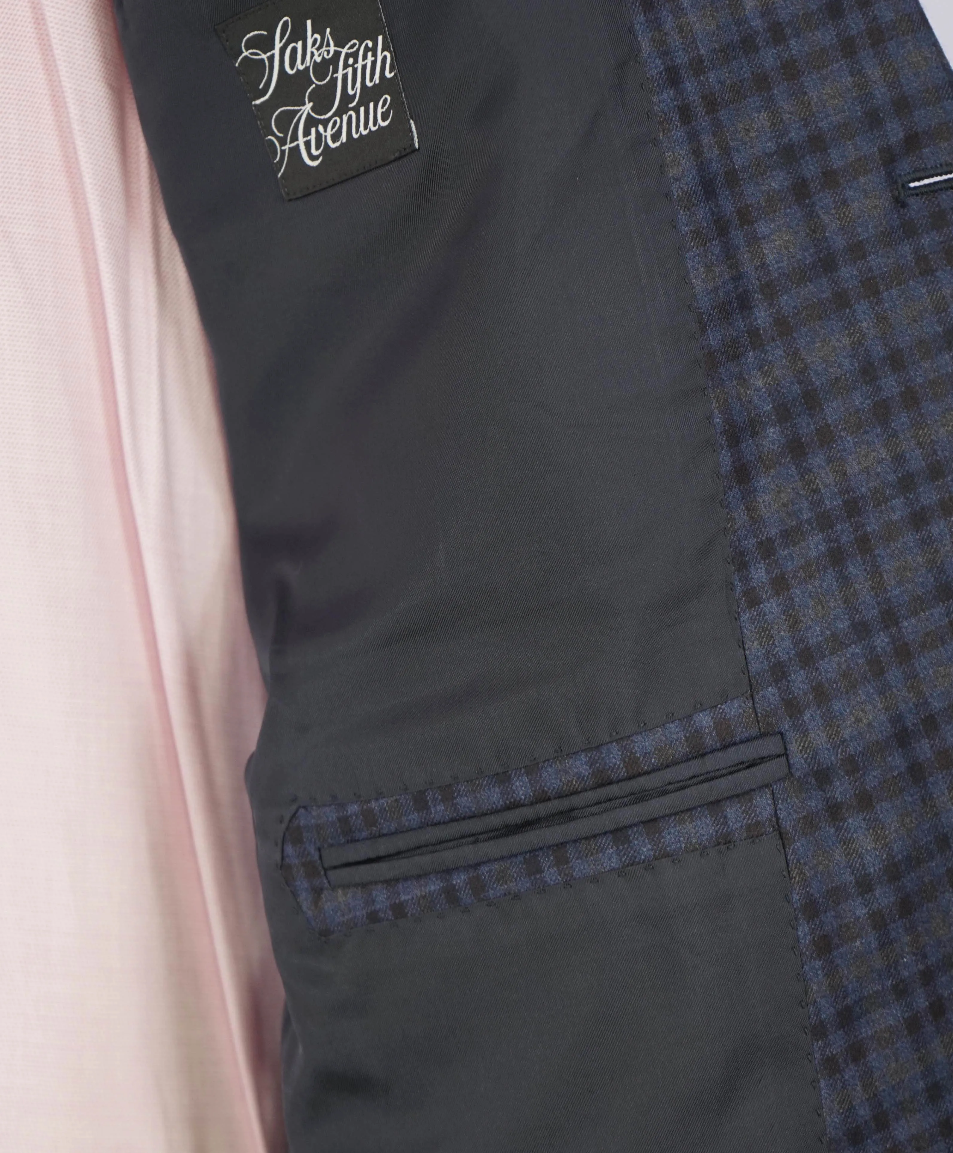 $3,290 ERMENEGILDO ZEGNA- “TORFEO LIGHT”  Blue Check Plaid Blazer- 42R