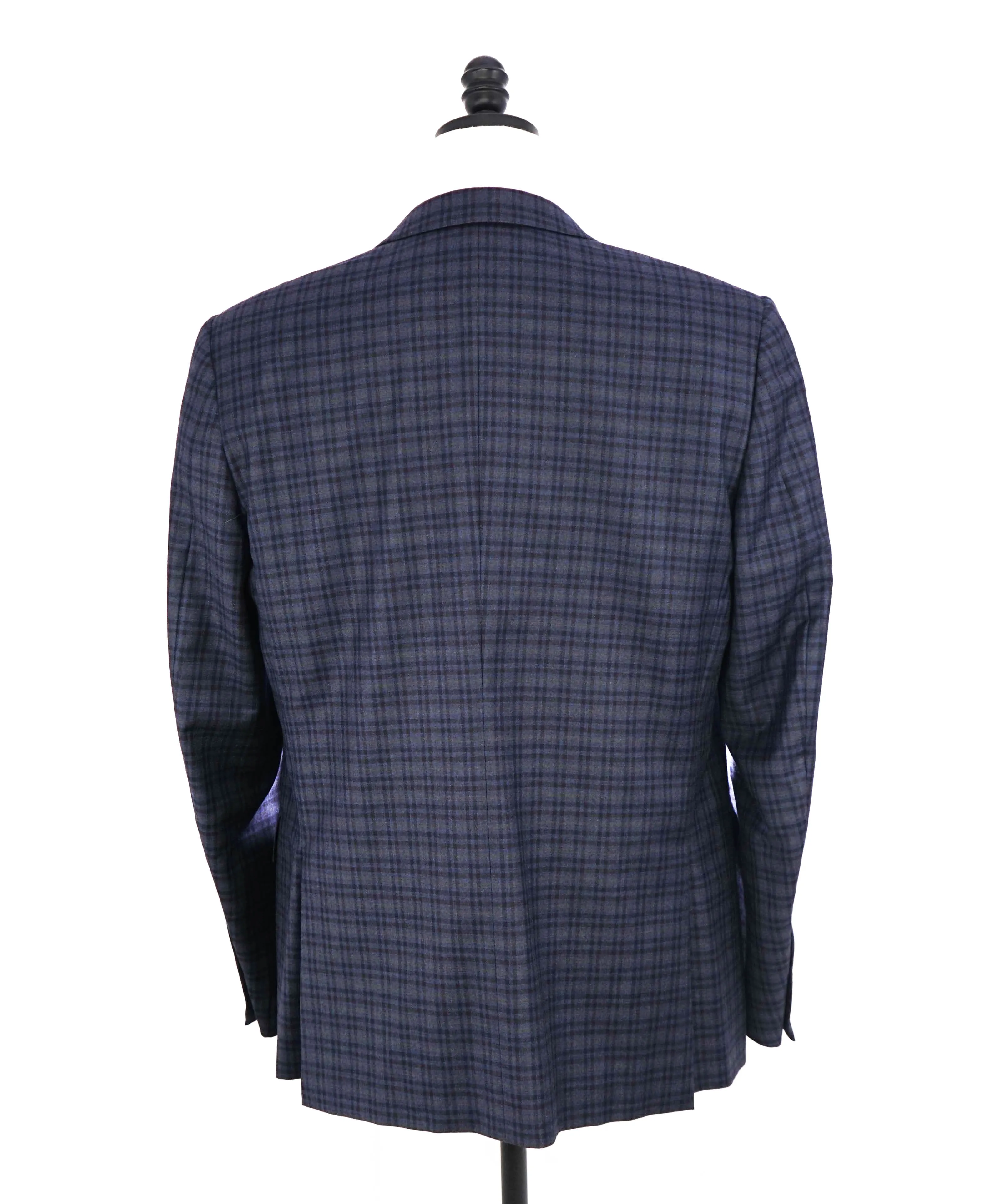 $3,290 ERMENEGILDO ZEGNA- “TORFEO LIGHT”  Blue Check Plaid Blazer- 42R