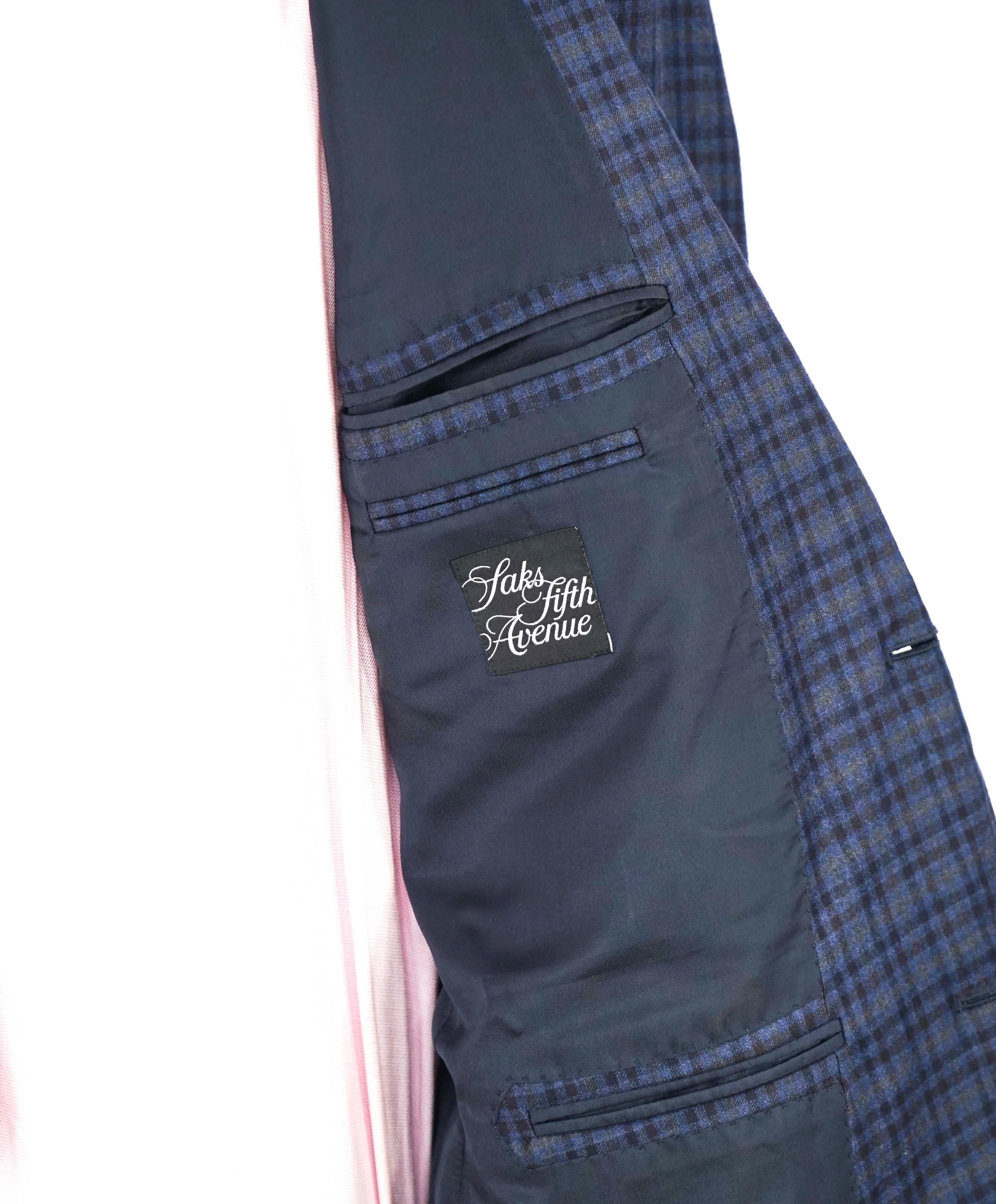 $3,290 ERMENEGILDO ZEGNA- “TORFEO LIGHT”  Blue Check Plaid Blazer- 42R