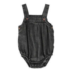 ANALOGIE BY LIL LEGS BLACK WASH GIRL ROMPER