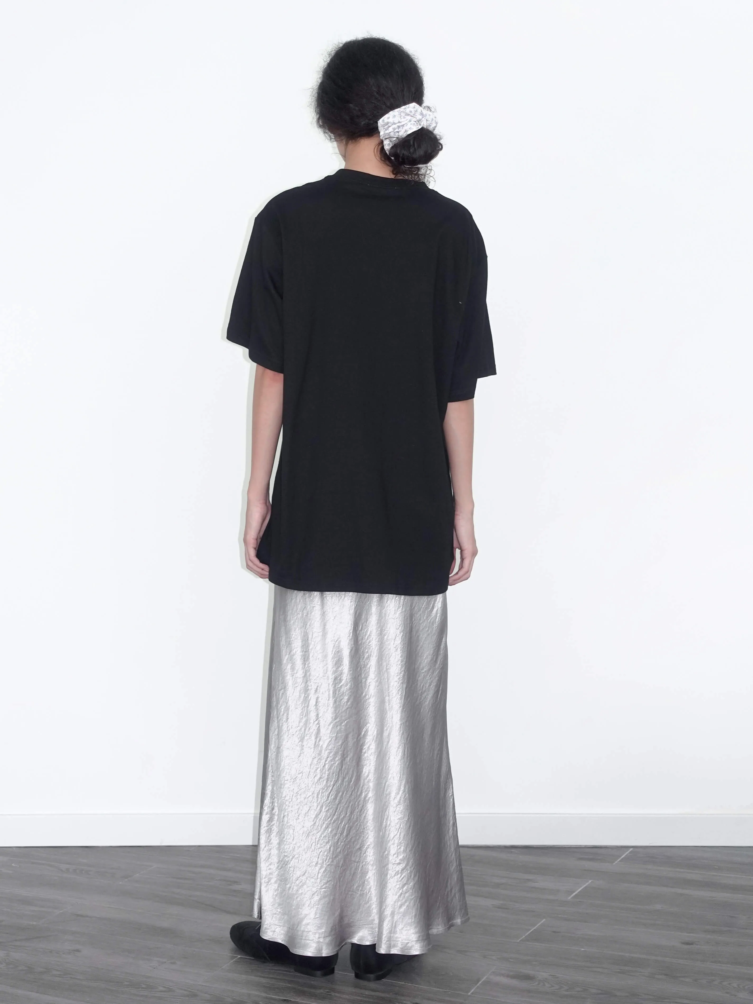 Bow Print Round Neck Casual T-shirt