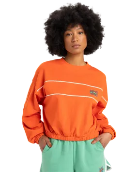 Crop Over Crew Sweatshirt in Tigerlily