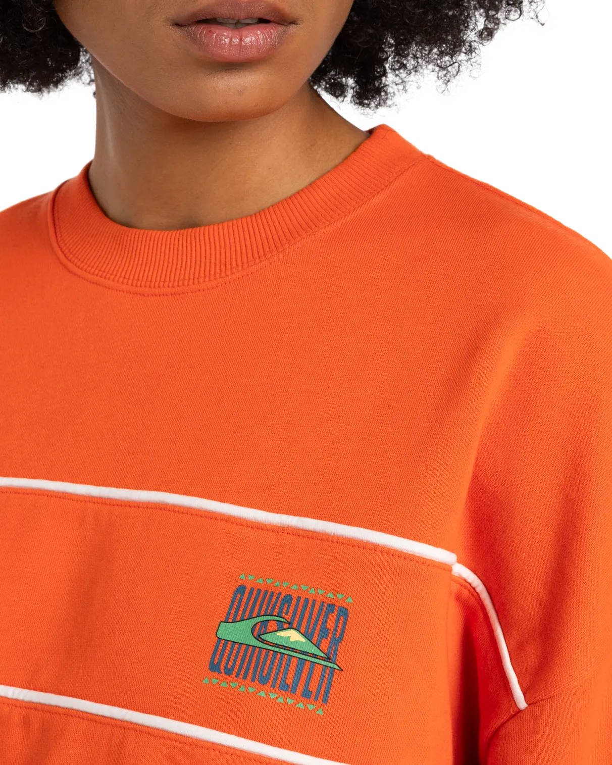 Crop Over Crew Sweatshirt in Tigerlily