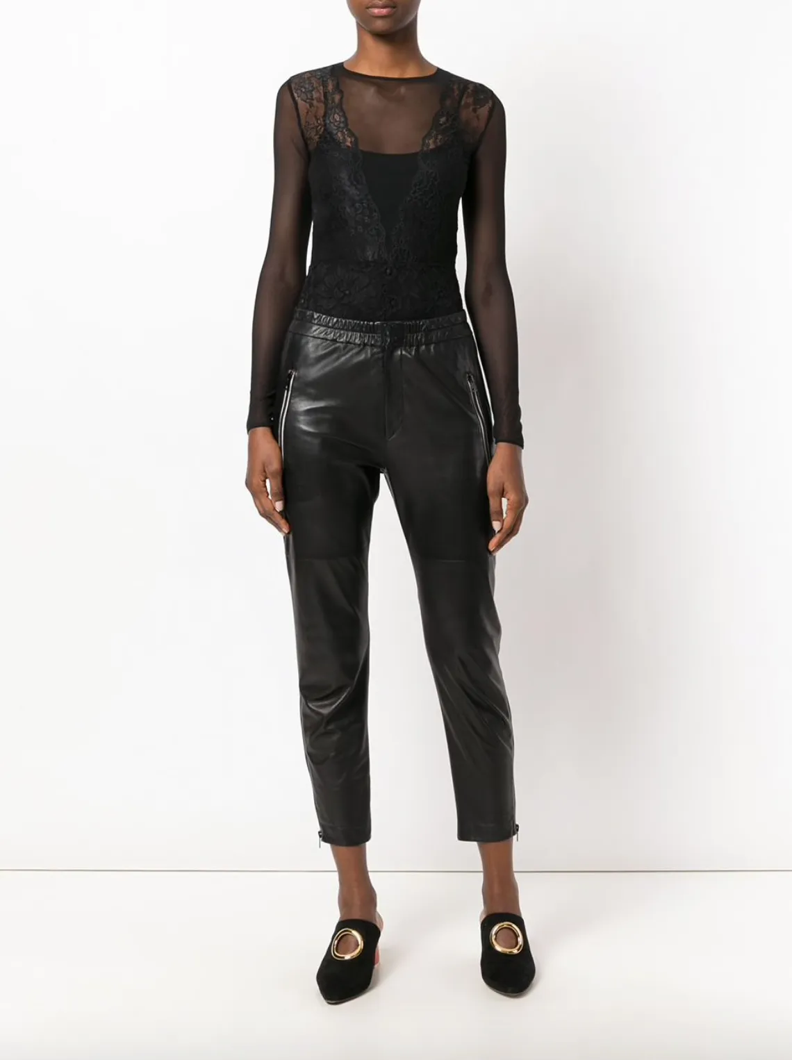 Faith Connexion Lace Mesh Bodysuit