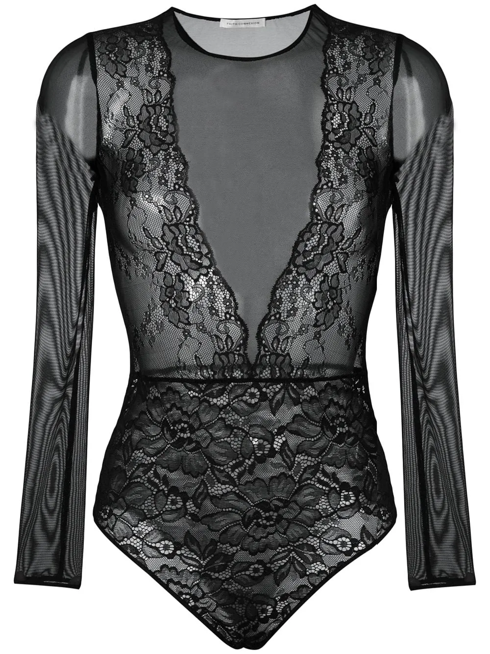 Faith Connexion Lace Mesh Bodysuit