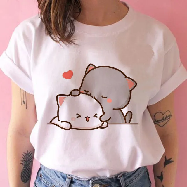 Harajuku Kawaii Casual T-Shirt - Cute Kawaii Cartoon Animal Prints | S-2XL