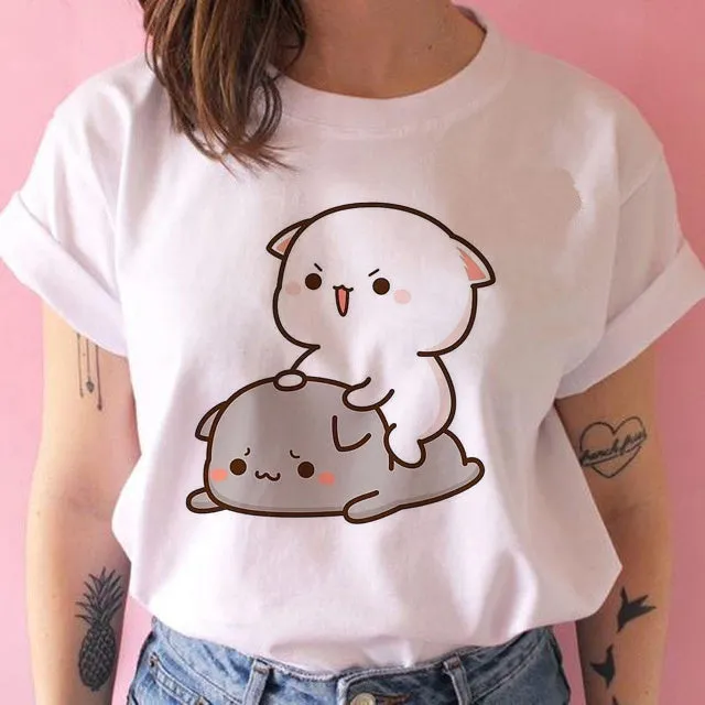Harajuku Kawaii Casual T-Shirt - Cute Kawaii Cartoon Animal Prints | S-2XL