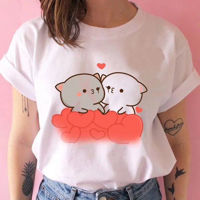 Harajuku Kawaii Casual T-Shirt - Cute Kawaii Cartoon Animal Prints | S-2XL