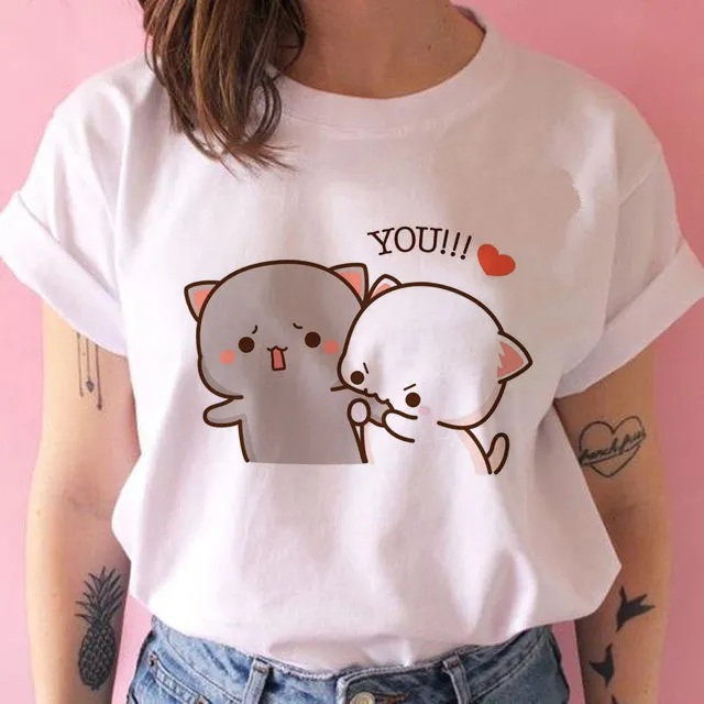 Harajuku Kawaii Casual T-Shirt - Cute Kawaii Cartoon Animal Prints | S-2XL