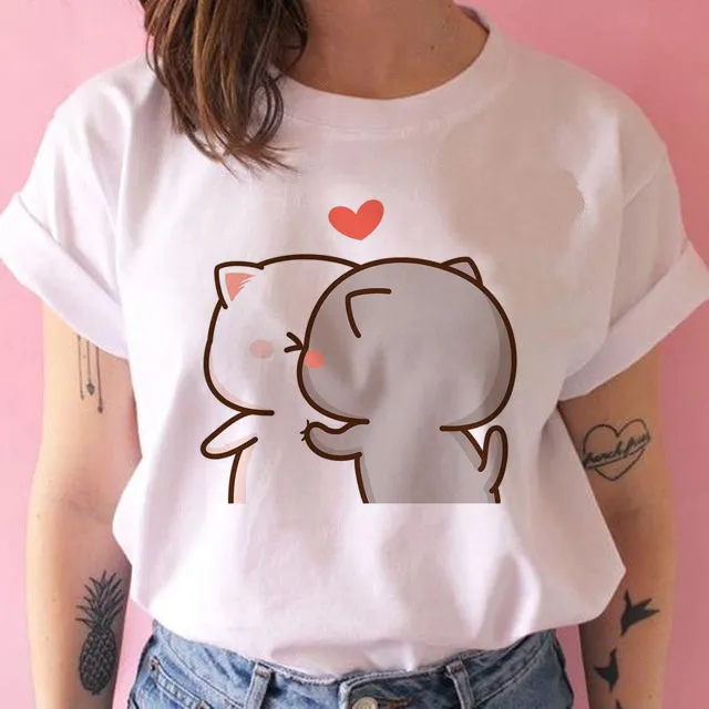 Harajuku Kawaii Casual T-Shirt - Cute Kawaii Cartoon Animal Prints | S-2XL