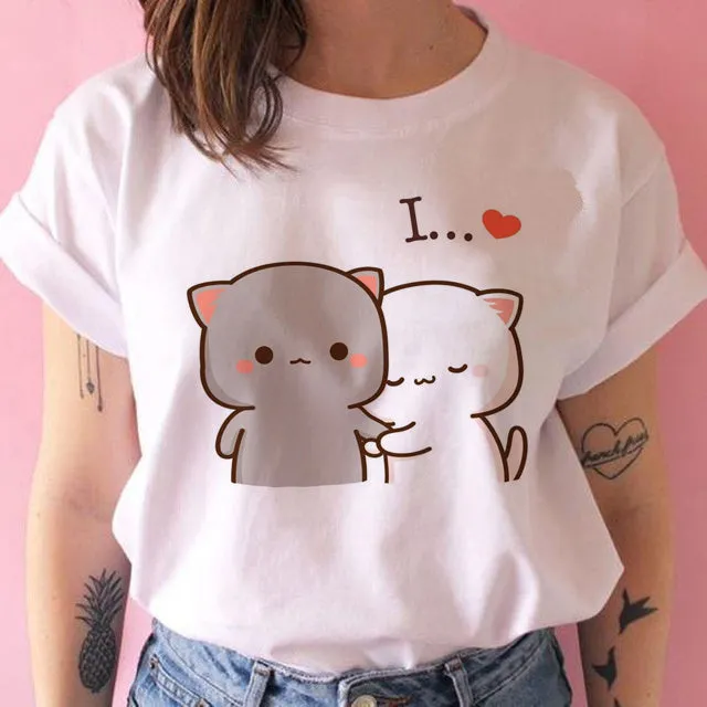 Harajuku Kawaii Casual T-Shirt - Cute Kawaii Cartoon Animal Prints | S-2XL