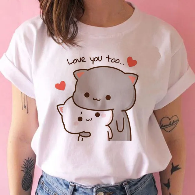 Harajuku Kawaii Casual T-Shirt - Cute Kawaii Cartoon Animal Prints | S-2XL