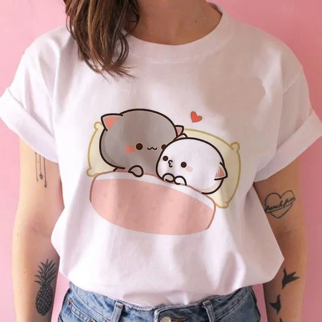 Harajuku Kawaii Casual T-Shirt - Cute Kawaii Cartoon Animal Prints | S-2XL