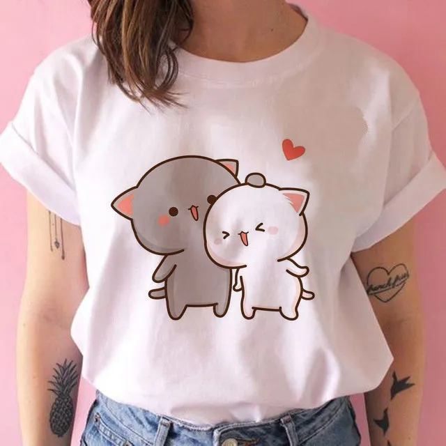 Harajuku Kawaii Casual T-Shirt - Cute Kawaii Cartoon Animal Prints | S-2XL