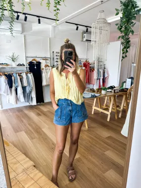 Holiday Top Yellow