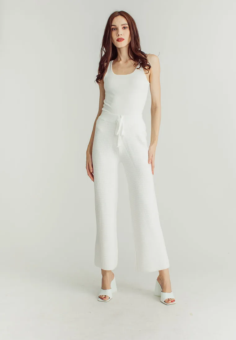 Jewel White Straight Cut Culottes