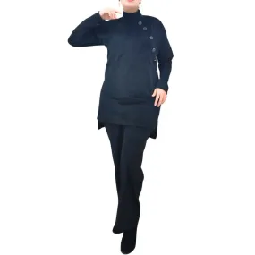 Jumper and trouser set - Velour Suede look