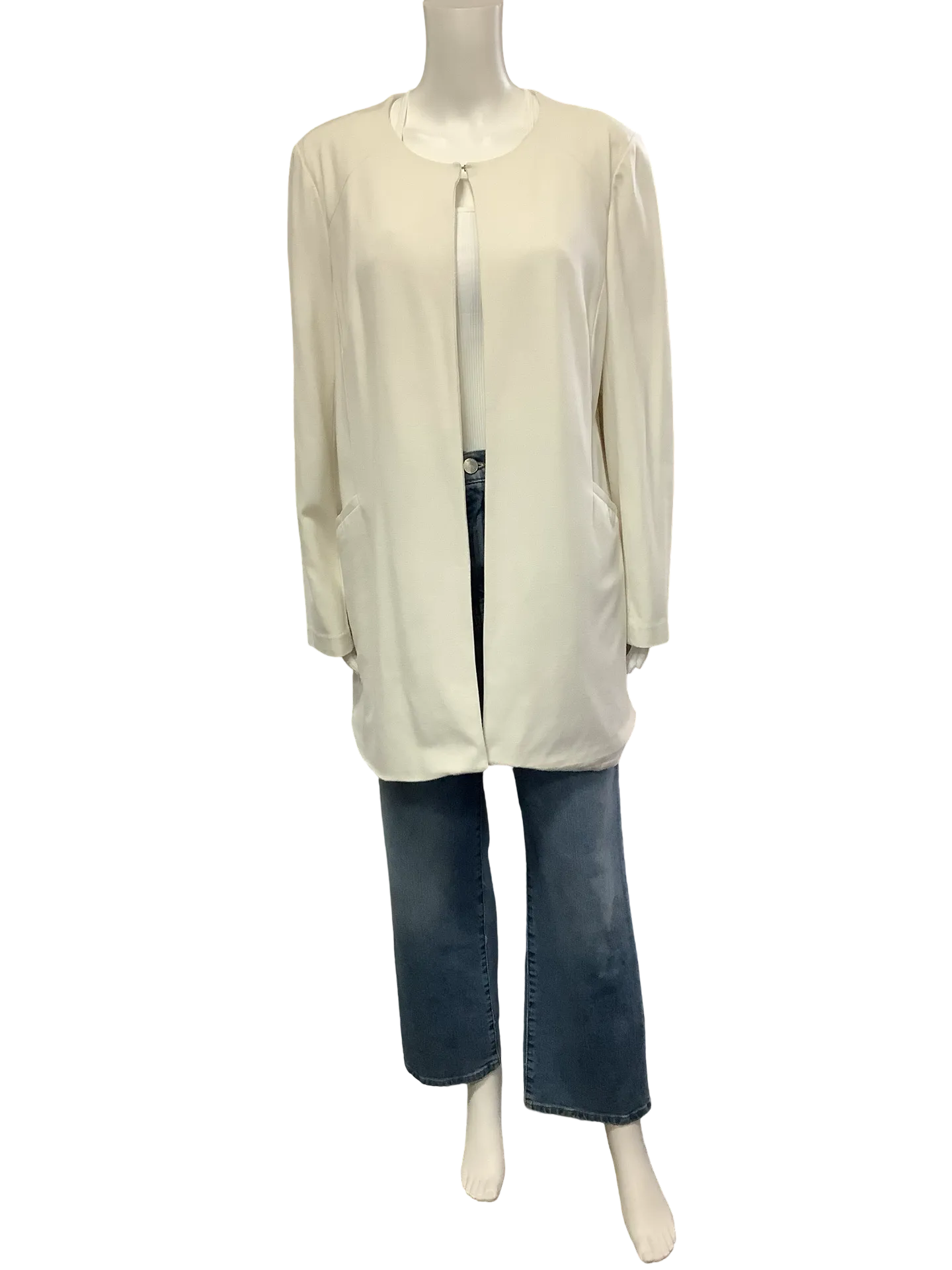 Laundry Jacket Midi Length White Size: 16