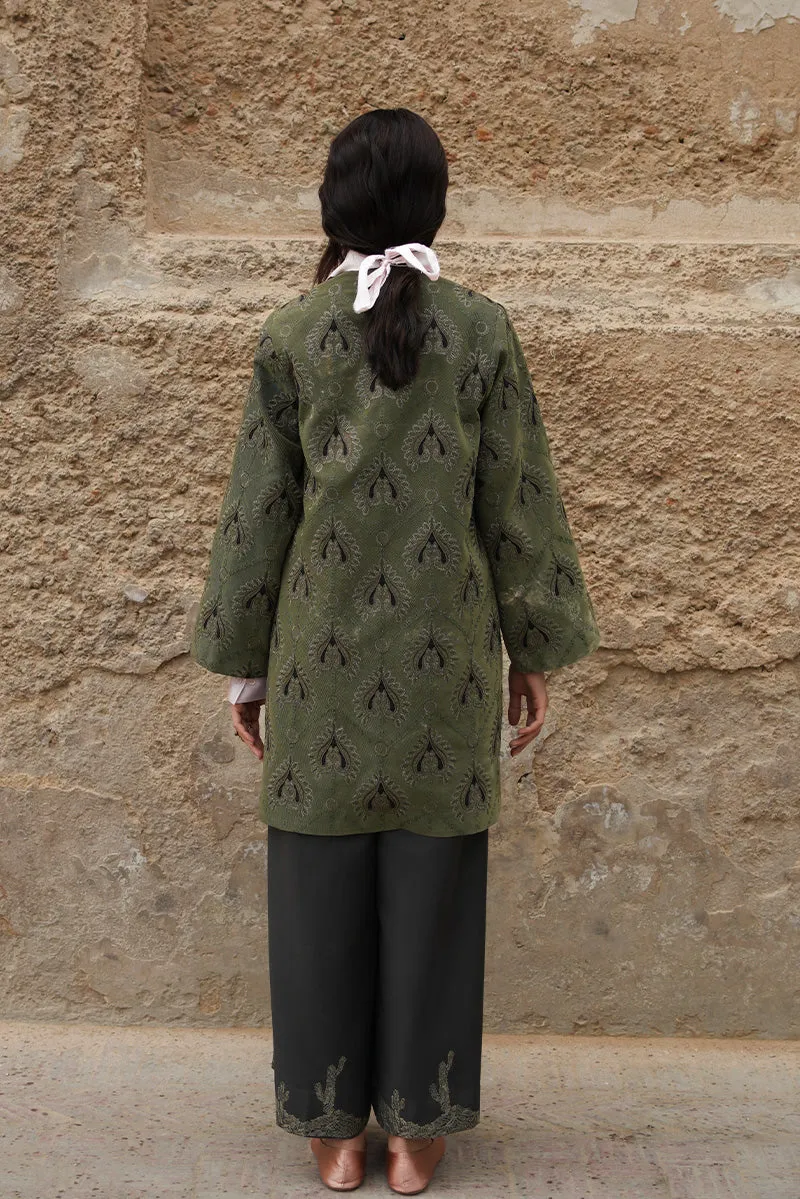 "Morni" Embroidered Coat & Trouser Set