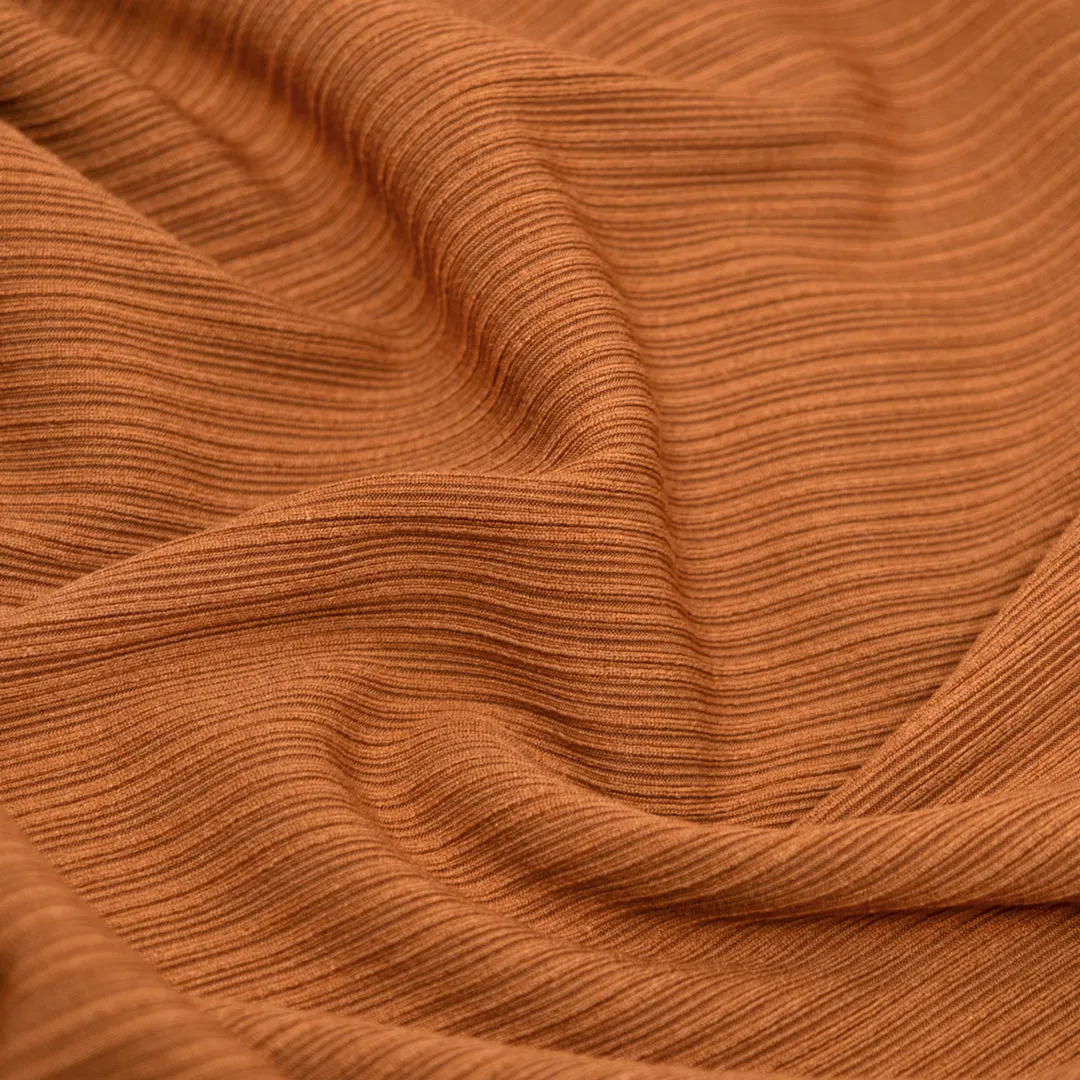 Ripple Rib Knit - Caramel