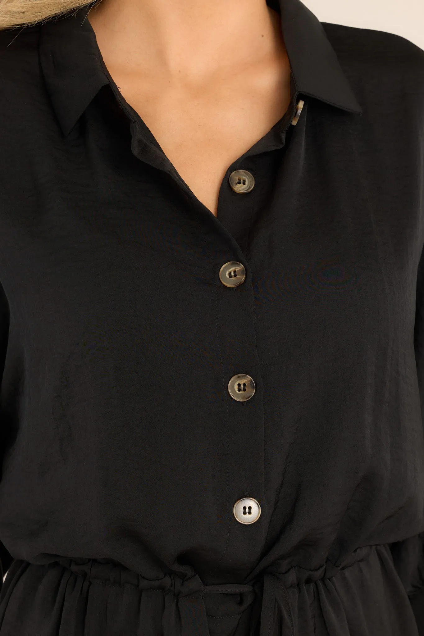 Serendipity Black Button Front Romper
