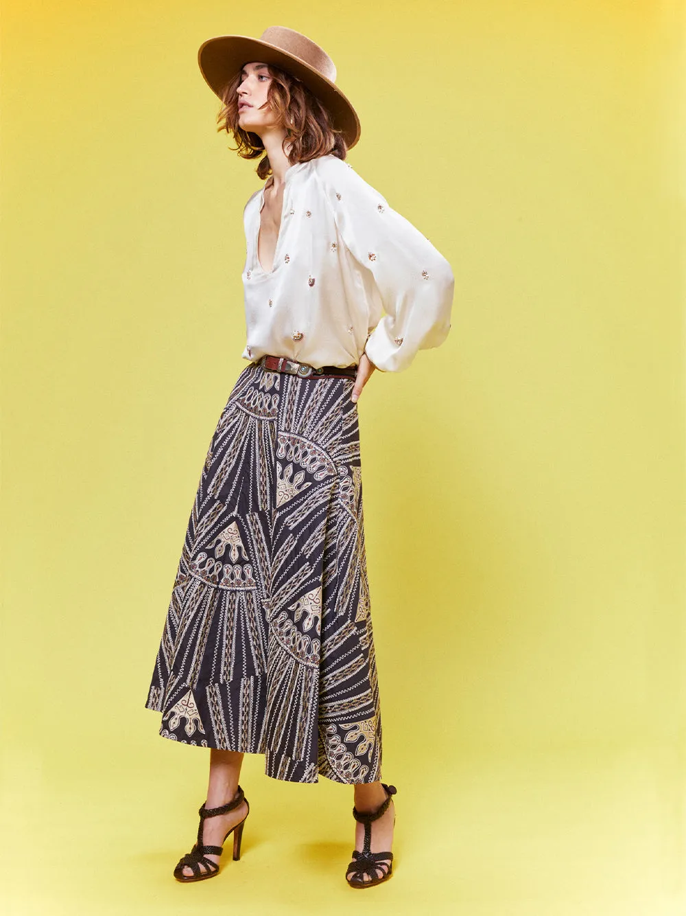 Tasha Skirt with Calliope Embroidery