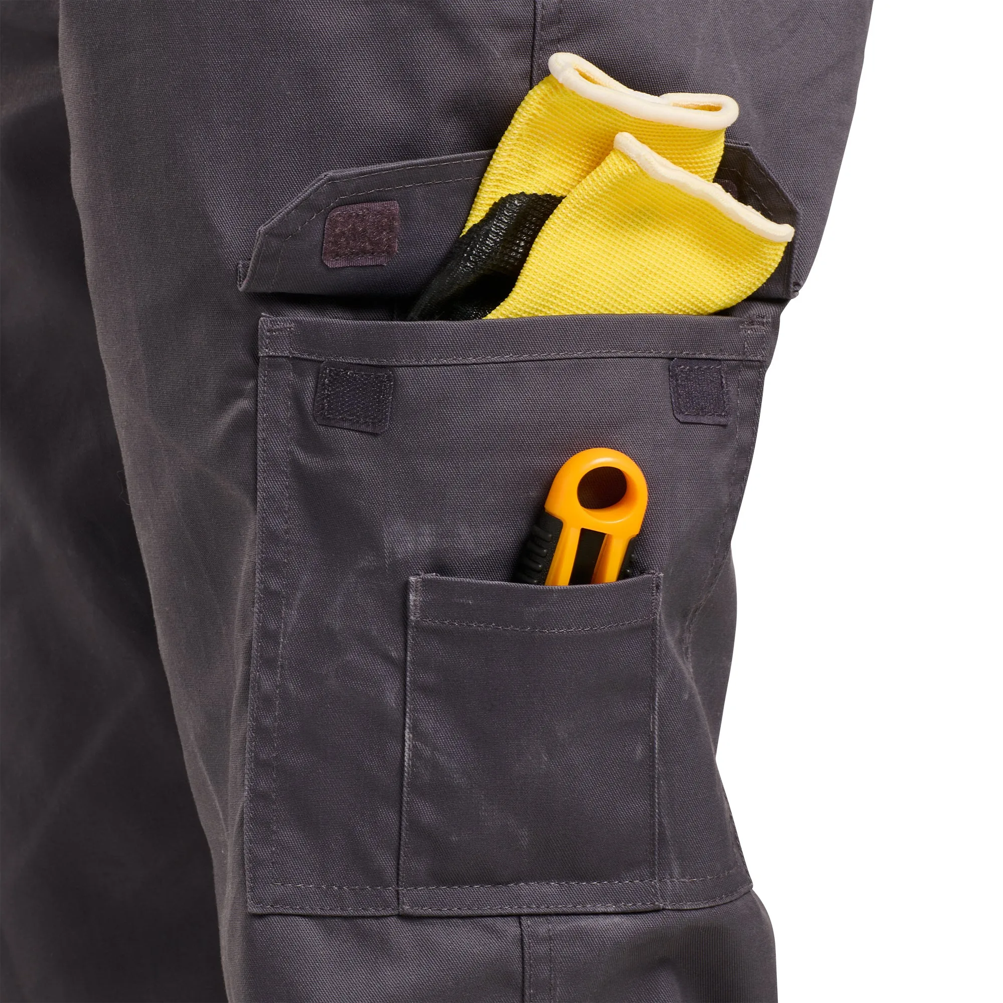 Tradesmax Pro Men's Cargo Workpant with Button Closure and Belt Loops, Grey