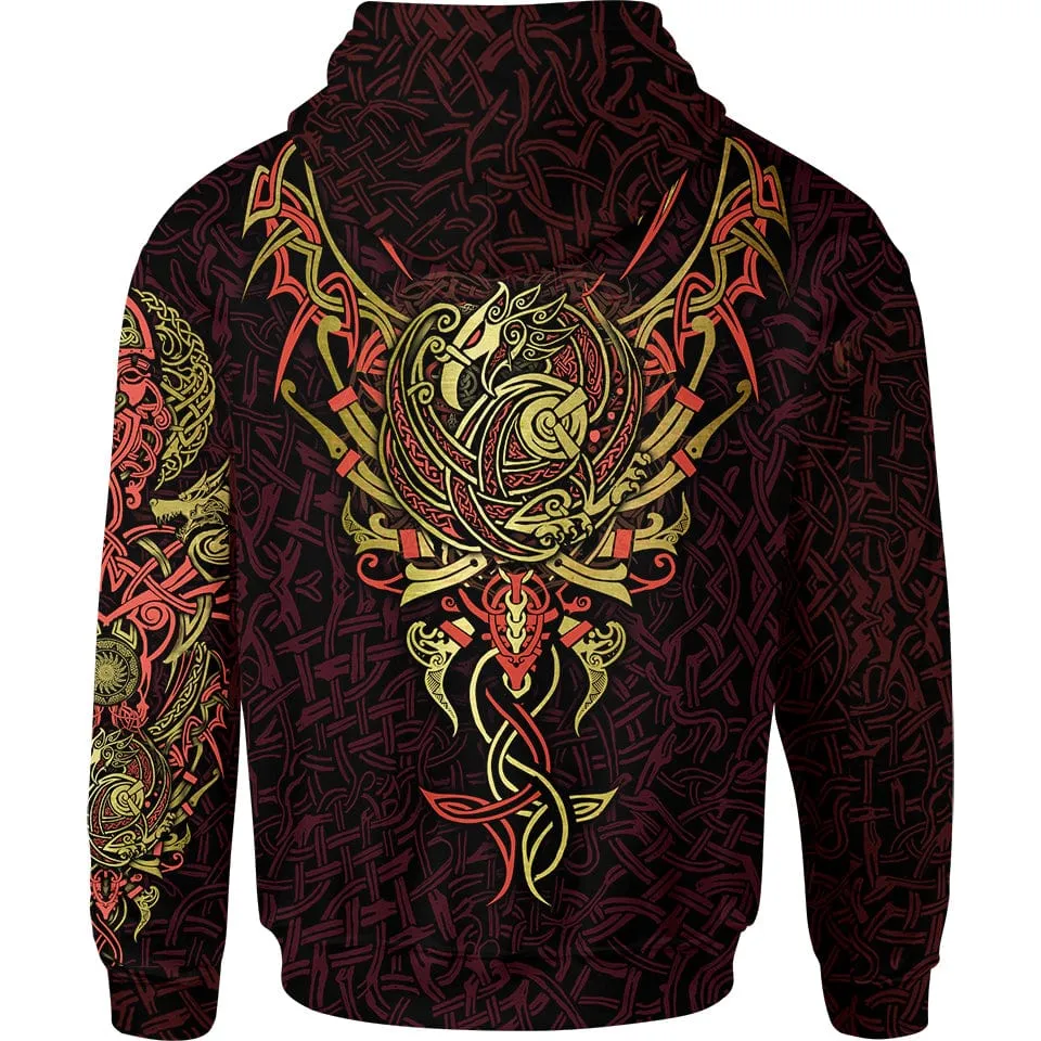War Raven Pullover Hoodie